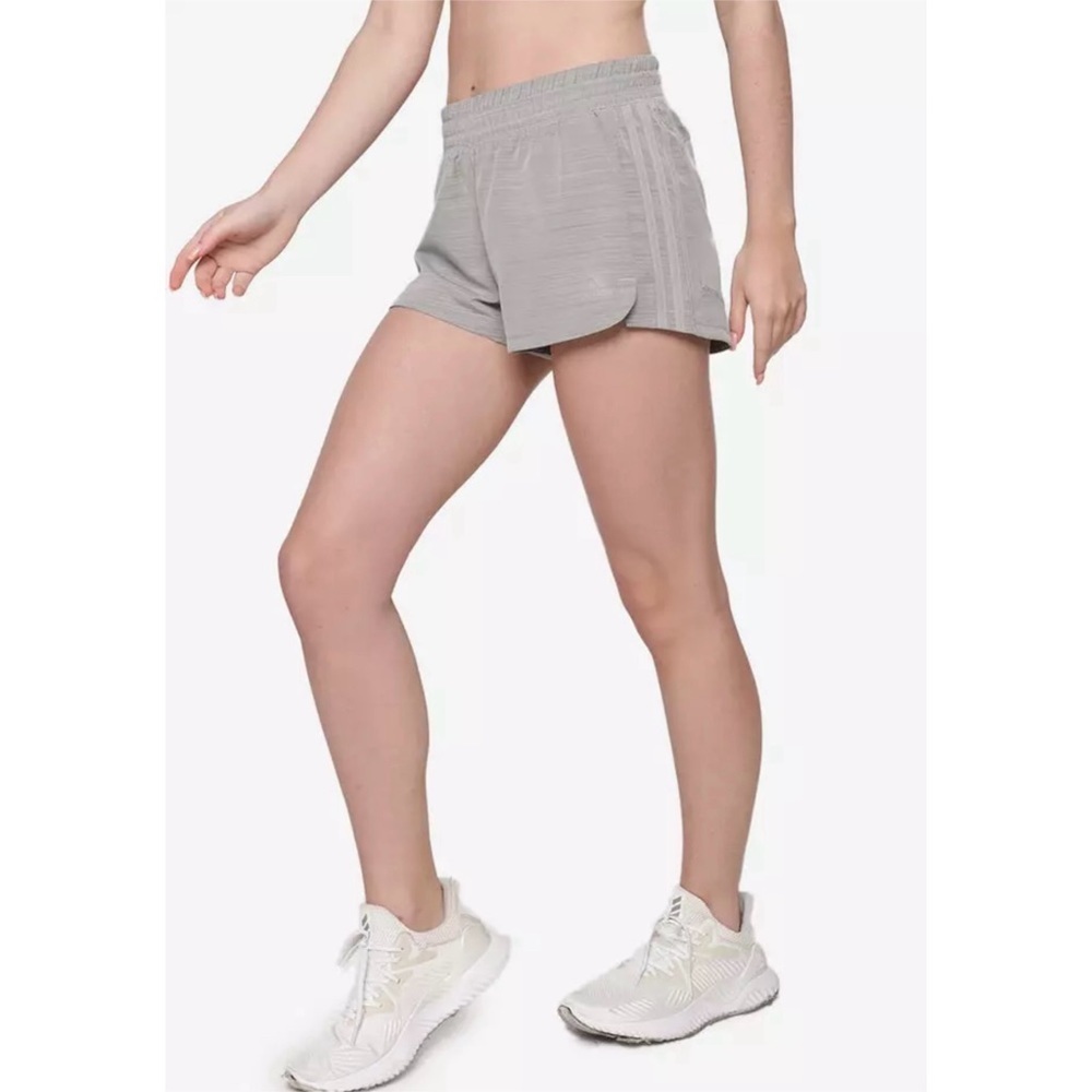 Adidas Pacer 3-stripes Woven Heather Running Shorts Sz S